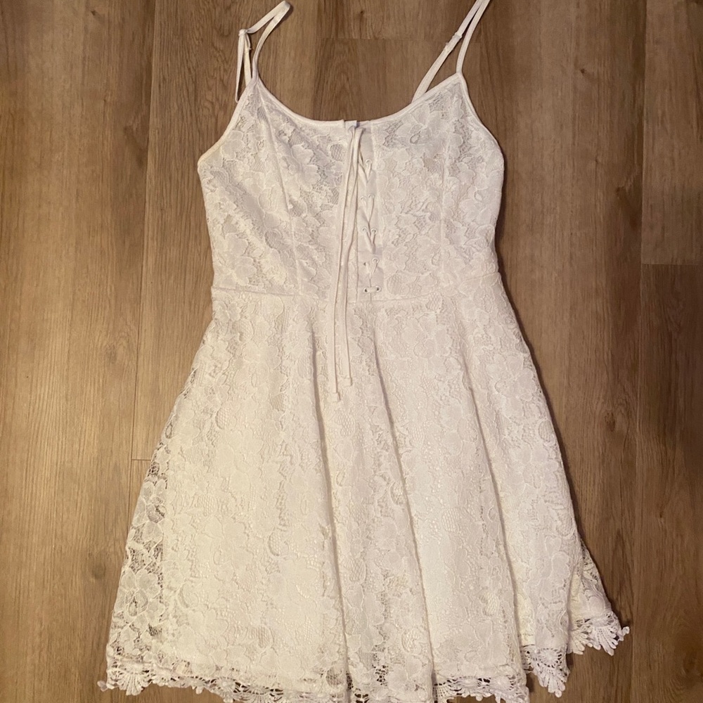 White floral dress